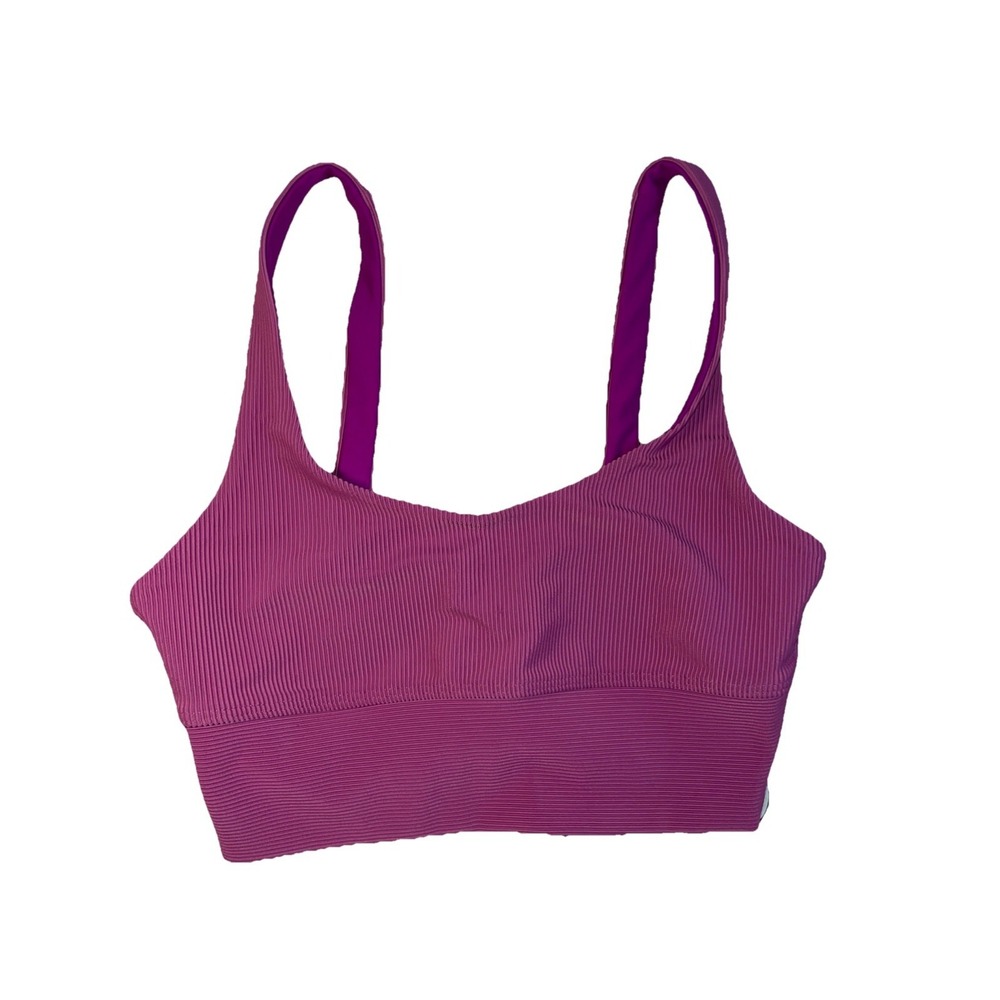 BEACH RIOT NWT  PURPLE Ribbed Bra Leah‎ Sport Size XS
